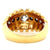 Vintage Old European Cut Diamond 14 Karat Yellow Gold Dome Ring