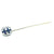 Art Deco French Sapphire Diamond Platinum Stick Pin