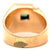 Mid Century Emerald Diamond 18 Karat Rose Gold Platinum Ring