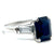 Mid Century GIA 2.56 Carats Sri Lanka Sapphire Diamond Platinum Ring