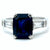 Mid Century GIA 2.56 Carats Sri Lanka Sapphire Diamond Platinum Ring