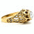 Art Nouveau Rose Cut Diamond 18 Karat Yellow Gold Foil Back Filigree Ring