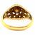 Art Nouveau Rose Cut Diamond 18 Karat Yellow Gold Foil Back Filigree Ring