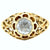 Art Nouveau Rose Cut Diamond 18 Karat Yellow Gold Foil Back Filigree Ring