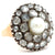 Georgian Pearl Rose Cut Diamond 14 Karat Rose Gold Silver Foil Back Dinner Ring
