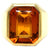 Vintage Austrian Palmeira Citrine 18 Karat Yellow Gold Bezel Set Ring