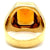 Vintage Austrian Palmeira Citrine 18 Karat Yellow Gold Bezel Set Ring