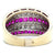 Art Deco Inspired Vintage Ruby Diamond 18 Karat White Gold Channel Set Ring