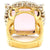 Rose Quartz Diamond Pink Tourmaline 18 Karat Yellow Gold Cocktail Ring