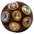 ARA Gemstone 24 Karat Yellow Gold Wooden Cocktail Ring