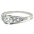 Art Deco Old Mine Cut Diamond 18 Karat White Gold Ring