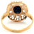 Edwardian Sapphire Diamond 18 Karat Yellow Gold Cluster Ring
