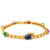 Vintage Diamond Gemstone 18 Karat Yellow Gold Link Bracelet