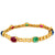 Vintage Diamond Gemstone 18 Karat Yellow Gold Link Bracelet