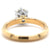 Vintage GIA 1.06 Carats Old European Cut Diamond 18 Karat Yellow Gold Solitaire Ring