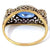 Art Nouveau GIA Sapphire Gold Three Stone Ring