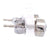 One Carat Old European Cut Diamonds 18 Karat White Gold Stud Earrings