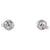 One Carat Old European Cut Diamonds 18 Karat White Gold Stud Earrings