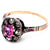 Antique Austro-Hungarian Pink Sapphire Diamond 14 Karat Rose Gold Cluster Ring