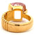Contemporary Morganite 18 Karat Yellow Gold Ring