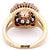 Edwardian GIA 2.37 Carats Fancy Color Diamond 14k Yellow Rose Gold Cluster Ring