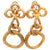 Vintage 18 Karat Yellow Gold Knot Ear Clip Earrings