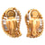 Vintage Garnet Sapphire Pearl 18 Karat Yellow Gold Ear Clips