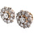 Old European Cut Diamond Platinum Stud Earrings
