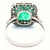 Art Deco Inspired 4.27 Carats Emerald Diamond Platinum Halo Ring