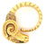 Mid Century Etruscan Style 18 Karat Yellow Gold Ram Head Ring