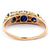 Edwardian Sapphire Diamond 14 Karat Yellow Gold Five Stone Ring