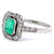 Art Deco Inspired Emerald Diamond Platinum Ring