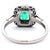 Art Deco Inspired Emerald Diamond Platinum Ring