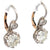 Art Deco Inspired Diamond Platinum Buttercup Drop Earrings