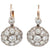 Art Deco Inspired Diamond Platinum Cluster Drop Earrings