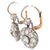 Art Deco Inspired Diamond Platinum Cluster Drop Earrings