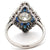 Art Deco Inspired 1.53 Carats Transitional Cut Diamond Sapphire Platinum Ring