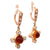 Citrine Diamond 18 Karat Rose Gold Dangle Earrings