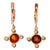 Citrine Diamond 18 Karat Rose Gold Dangle Earrings