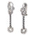 Mid Century Diamond 14k White Gold Drop Earrings