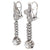 Mid Century Diamond 14k White Gold Drop Earrings