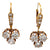 Antique Diamond 18 Karat Yellow Gold Drop Earrings