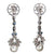 Art Deco Inspired Diamond Sapphire Platinum Earrings