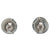 Art Deco Inspired Diamond Sapphire Platinum Target Stud Earrings