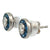 Art Deco Inspired Diamond Sapphire Platinum Target Stud Earrings