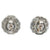 Vintage Diamond 18k White Gold Cluster Stud Earrings