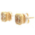 GIA 2.26 Carats Total Weight Radiant Cut Yellow Diamond Stud Earrings