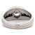 Art Deco Diamond Sapphire Platinum Bezel Set Ring