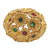 Vintage French Gemstone 18k Yellow Gold Bouquet Dome Ring
