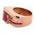 Retro French 1.33 Carats Ruby 18 Karat Rose Gold Platinum Tank Ring